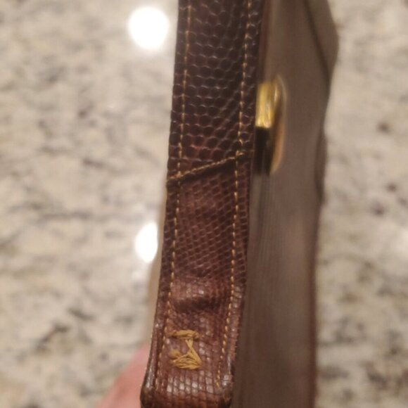 Antique lizard skin frame bag handbag VTG - Picture 10 of 12